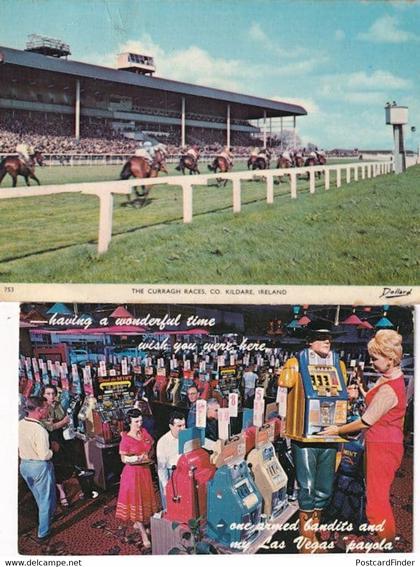 Curragh Races Co Kildare Ireland 2x Gambling Postcard s