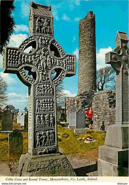 Irlande - Louth - Celtic Cross and Round Tower - Monasterboice - CPM - Voir Scans Recto-Verso