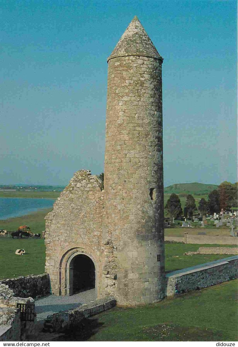 Irlande - Offaly - Clonmacnoise - Temple Finghin and Mac Carthy's Tower - CPM - Carte Neuve - Voir Scans Recto-Verso