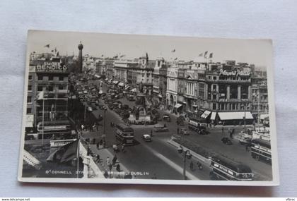 Cpsm 1959, Dublin, O'connel street and bridge, Irlande