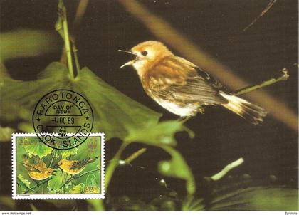 1989 - COOK ISLANDS - Rarotonga Flycatcher - Oiseau mouche WWF