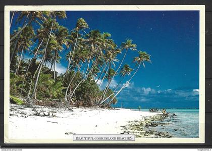 COOK. Carte postale écrite. Beautiful Cook Islands Beaches.