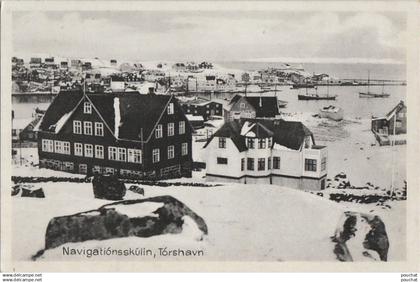 U7- FEROE - ISLAND -  NAVIGATIONSSKULIN  TORSHAVN -  JACOBSENS BOKAHANDIL - A. JOENSEN ,  TORSHAVN  - ( 2 SCANS )