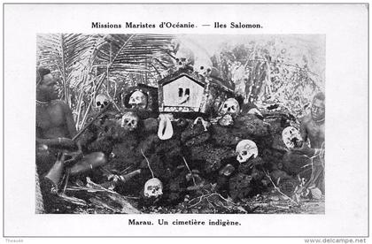 ¤¤  -   ILE SALOMON   -  Un Cimetière Indigène    -  ¤¤