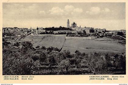 Israel - JERUSALEM - Mount Zion - Publ. A. Attalah Frères