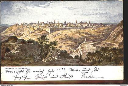 10614742 Israel Israel Jerusalem KuenstlerF. Perlberg gestempelt 1909