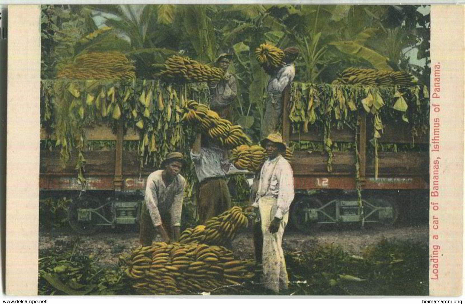 Isthmus of Panama - Loading a car of Bananas - Verlag I. L. Maduro Jr. Panama