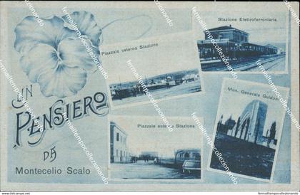 cc502 cartolina un pensiero da montecelio scalo guidonia stazione roma 1935