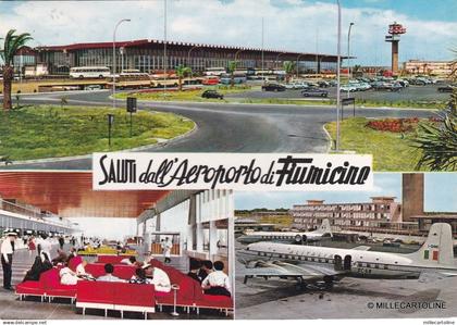 # FIUMICINO:  SALUTI DALL'AEROPORTO   1966