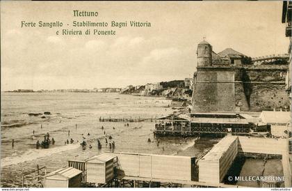 NETTUNO - Forte San Gallo - Stabilimento Bagni Vittoria e Riviera di Ponente