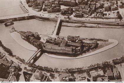 ROMA:  Isola Tiberina - fotografia Aeronautica di Roma    1932