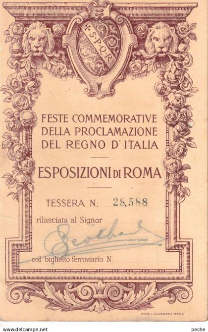 N°18345 W -carnet esposizioni di Roma -billet visite-