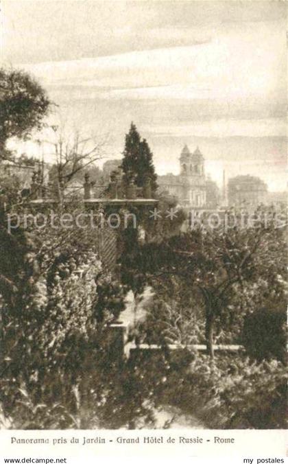 72788708 Rome Italy Panorama pris du Jardin Grand Hotel de Russie Rome