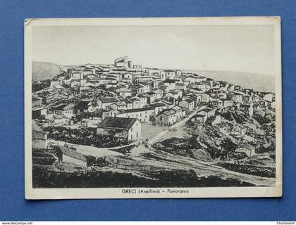 Cartolina Greci - Avellino - Panorama - 1953