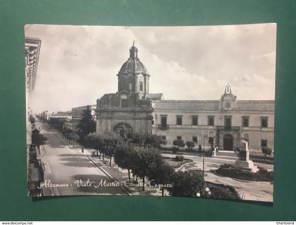 Cartolina Altamura - Viale Martiri - Convitto Cagnazzi - 1951