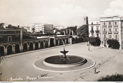 Cartolina - Barletta - Piazza Conteduca - 1955