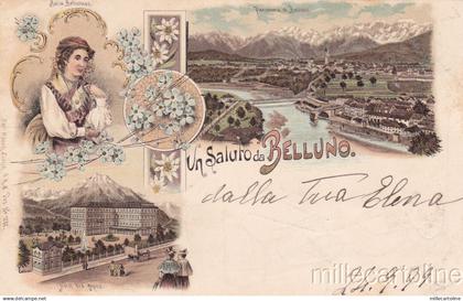 * BELLUNO - Panorami Illustrati e Costume 1899