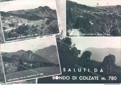 h458 cartolina provincia di bergamo - saluti da bondo di colzate 4 vedutine