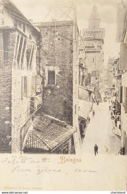 Cartolina - Bologna - Via Asse - 1900