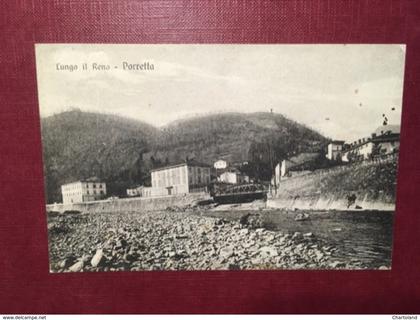 Cartolina Lungo il Reno - Porretta - 1917