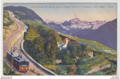 Railway near Bolzano postcard travelled 1925 Bolzano Pmk b170215