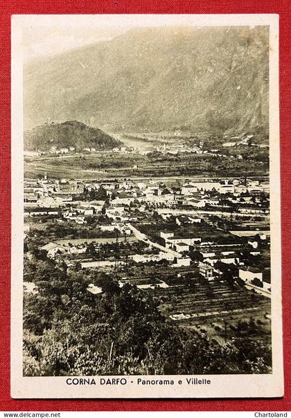 Cartolina - Corna Darfo - Panorama e Villette - 1949