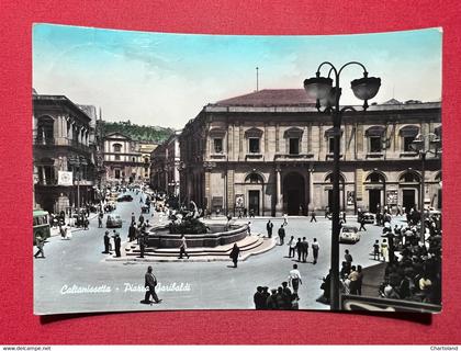 Cartolina - Caltanissetta - Piazza Garibaldi - 1960