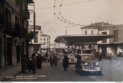 Cartolina - Ponte Chiasso e Chiasso Confine Italo - Svizzero - 1957