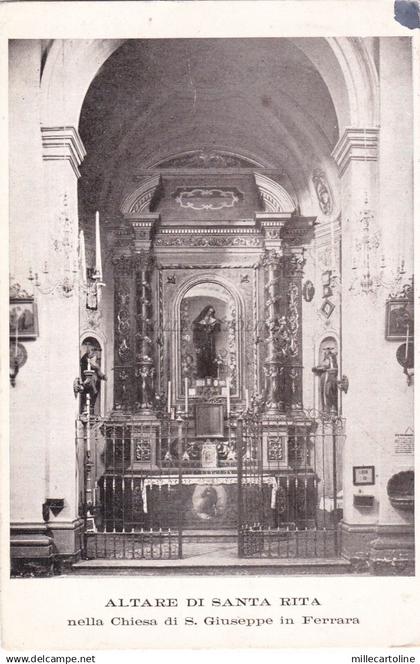 FERRARA - Altare di Santa Rita nella Chiesa di S. Giuseppe in Ferrara 1927