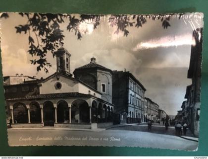 Cartolina Empoli - Santuario Della Madonna Del Porto E Via Roma - 1954