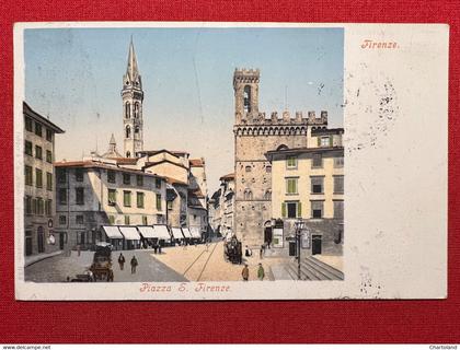 Cartolina - Firenze - Piazza S. Firenze - 1901