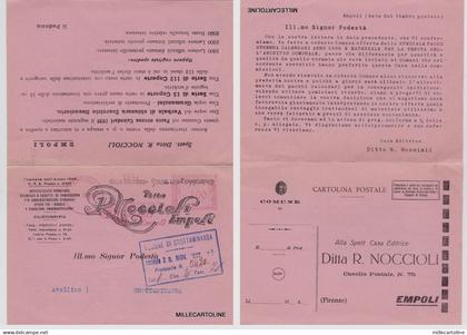 # EMPOLI: R. NOCCIOLI - STAB. LITOTIPOGRAF. 1938 CON ANNULLO ROSSO PER ....