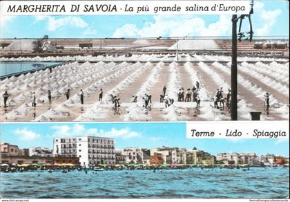 al361 cartolina margherita di savoia la piu' grande salina d'europa foggia