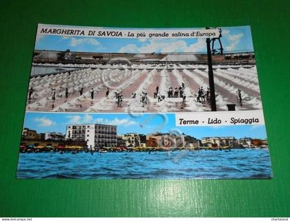 Cartolina Margherita di Savoia - La salina - Terme - Lido - Spiaggia 1963