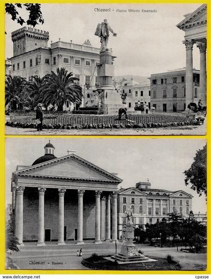 CPA Italie Italia CHIAVARI Liguria Genova Genoa (Lot de 2)