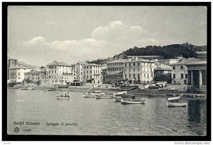 cpa  Italie Sestri Levante -  Spiaggia di Ponente  OCT14