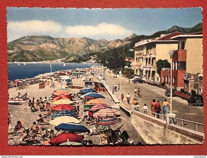 Cartolina - Riviera dei Fiori - Bordighera - Hotel Parigi e Lungomare - 1956