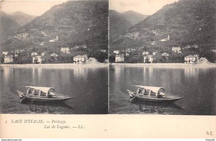 ¤¤  -  ITALIE   -  Carte-Stéréo   -   PORLEZZA   -  Lac de Lugano   -  ¤¤