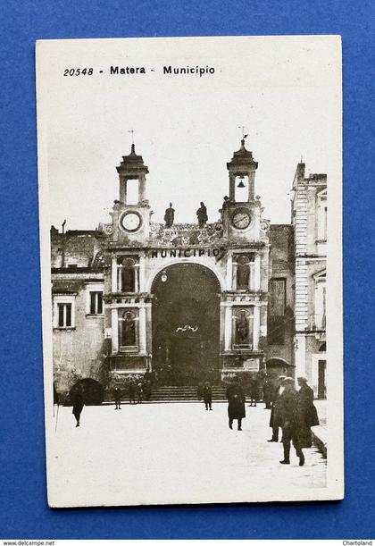 Cartolina Matera - Municipio  1910 ca.