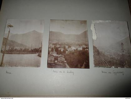 5x Fotos Merane / Merano und Eggental auf Albumseite , ca. 1906 , Album , Postkarte , AK !!!