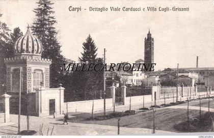 CARPI: Dettaglio Viale Carducci e Villa Lugli-Grisanti