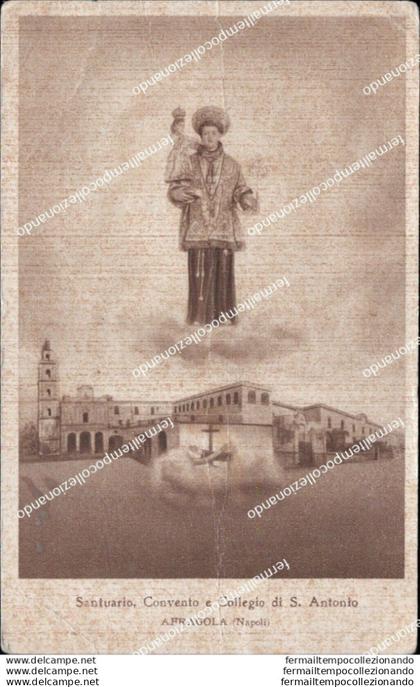 at663 cartolina afragola santuario convento e collegio di s.antonio piega napoli
