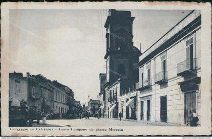 cp102 cartolina giugliano in campania corso campano da piazza mercato napoli