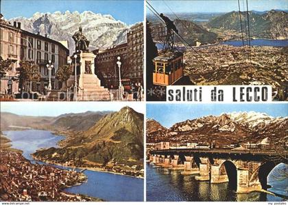 72315336 Lecco Panorama Bruecke Denkmal Seilbahn Lecco