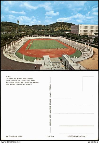 Cartoline Rom Roma Lo Stadio dei Marmi (Foro Italico) Stadion 1974