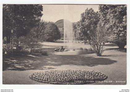 Torino - Piazza Carlo Felice - Giardini old postcard travelled 1947 b180710