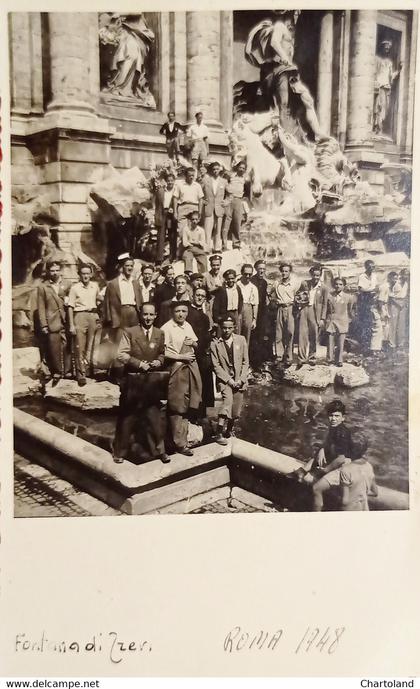 Cartolina - Roma - Fontana di Trevi - 1948