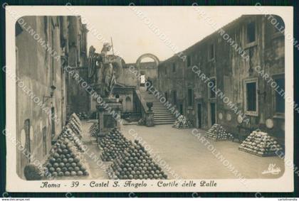 Roma Città Castel Sant'Angelo Cortile Palle Foto cartolina MX1753