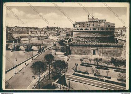 Roma Città Castel Sant'Angelo PIEGHINA FG cartolina VK2309