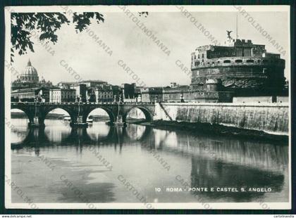 Roma Città Ponte e Castel Sant'Angelo Foto FG cartolina VK2385